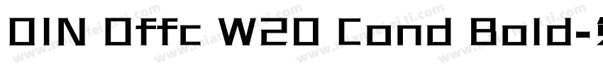 DIN Offc W20 Cond Bold字体转换